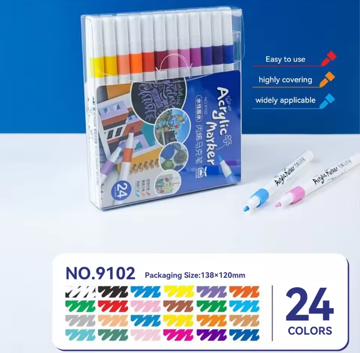 12/24/36/48/60/80/pcs Children Acrylic Market Pen