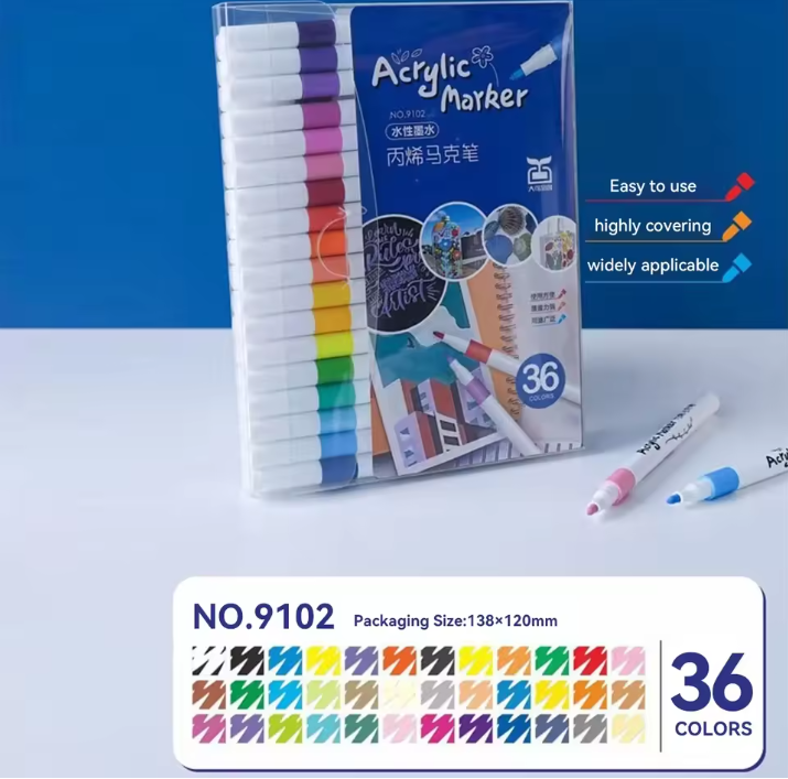 12/24/36/48/60/80/pcs Children Acrylic Market Pen