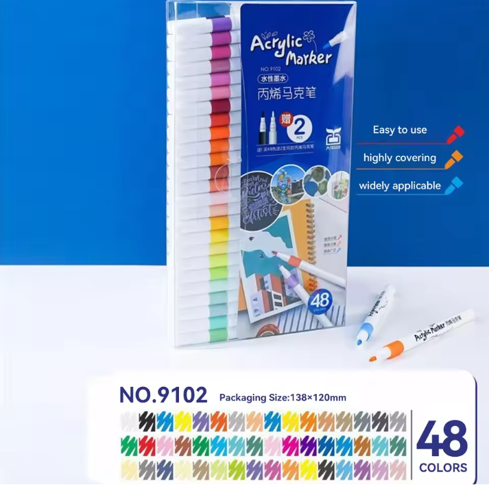 12/24/36/48/60/80/pcs Children Acrylic Market Pen