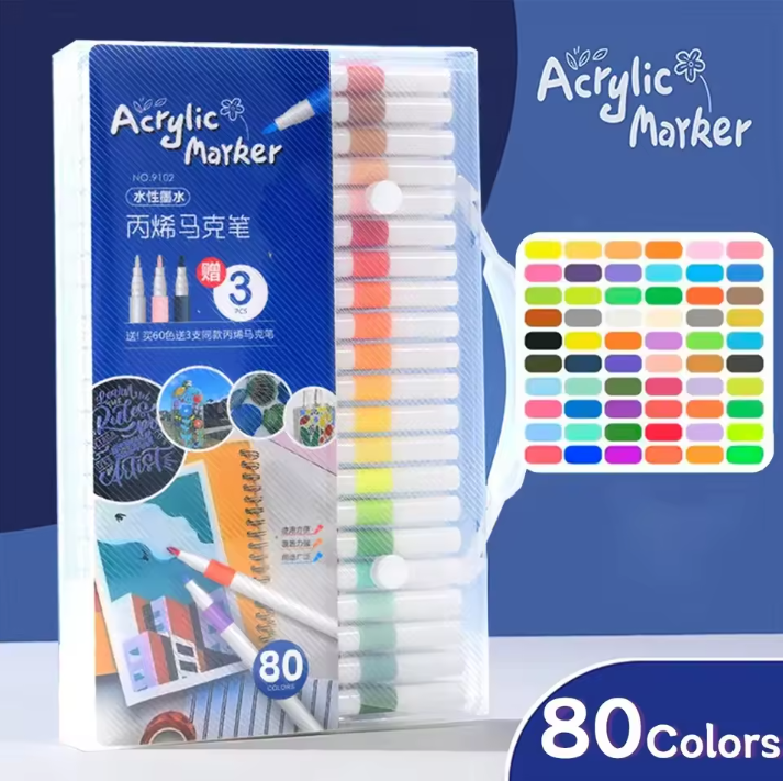12/24/36/48/60/80/pcs Children Acrylic Market Pen