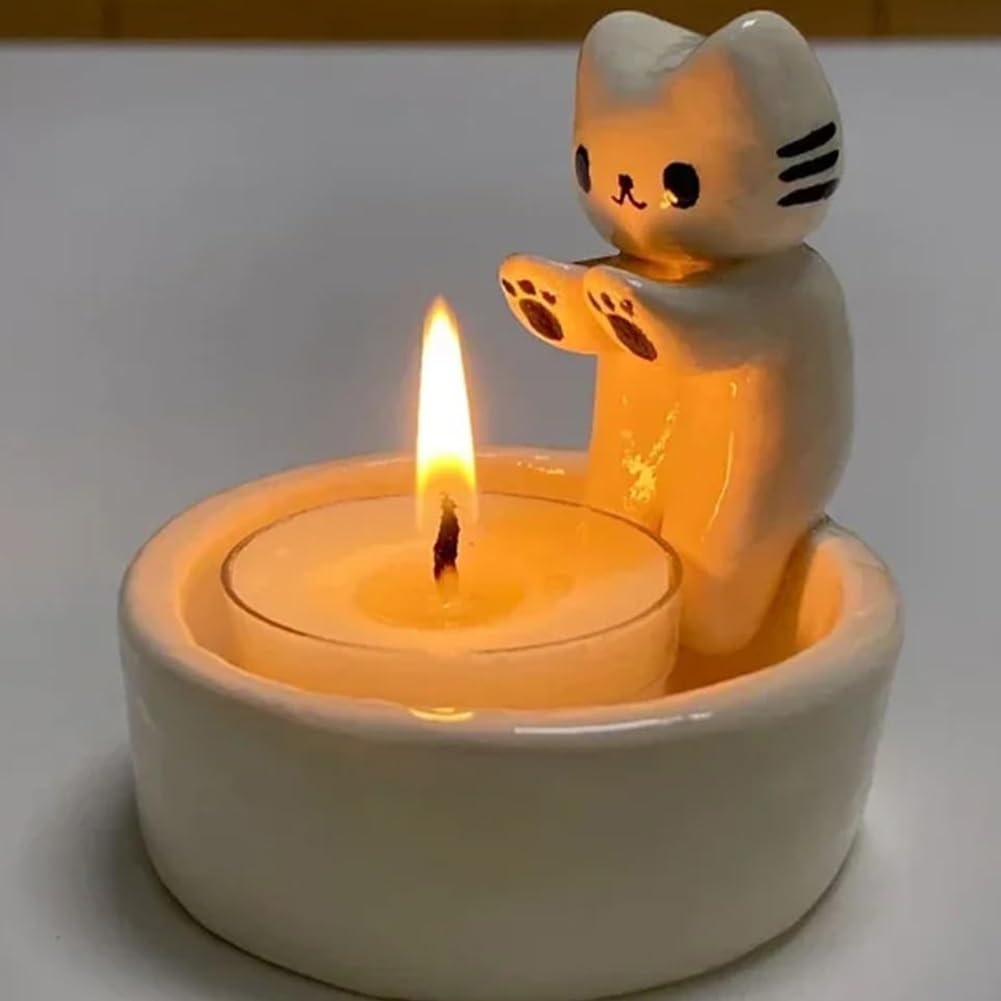 Cute Cat Candle Holder
