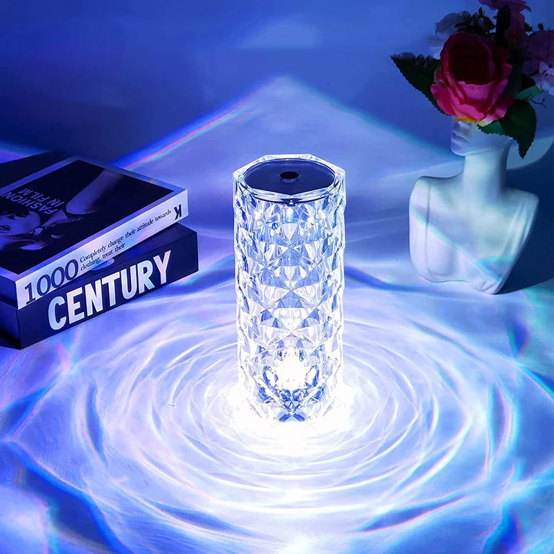 Night Light : Cylinder Diamond Table Lamp