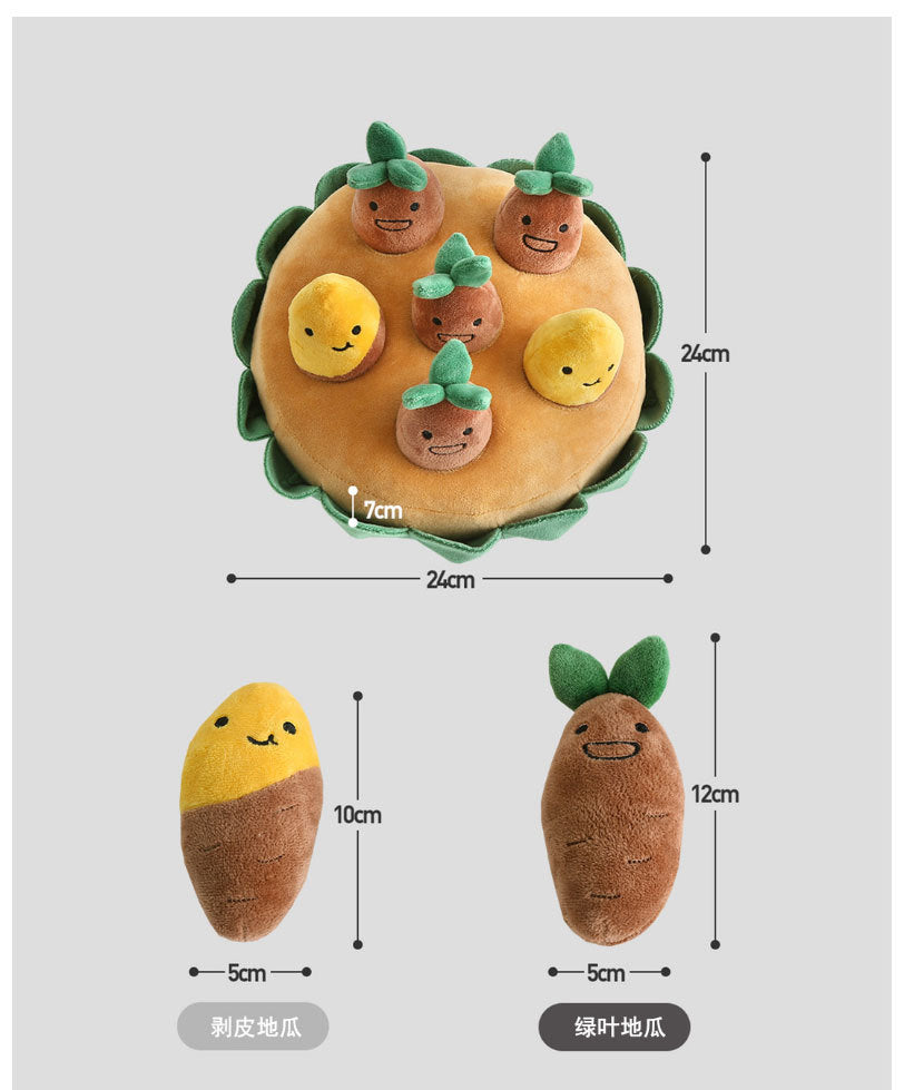 Sweet Potato Pull Out Toy Dog & Cat