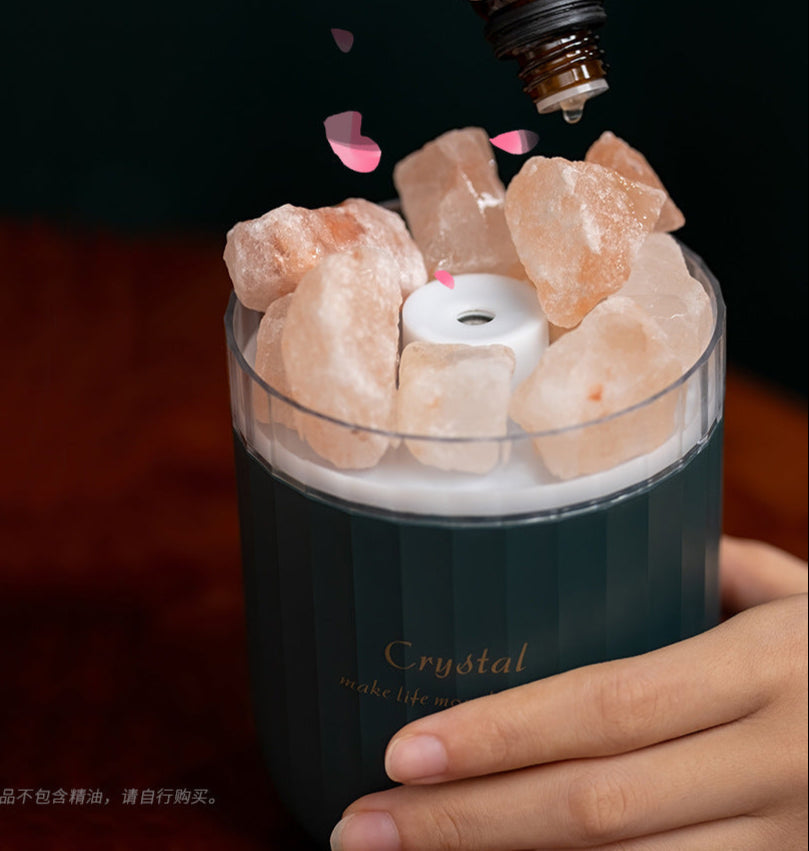 Aromatherapy Humidifier: Crystal Salt Stone USB Aroma Diffuser/ Humidifier