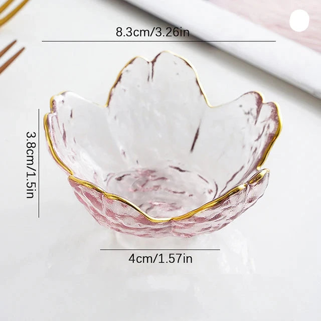 Japanese Style Sakura Phnom Penh Glass Sauce Plate Dessert Plate
