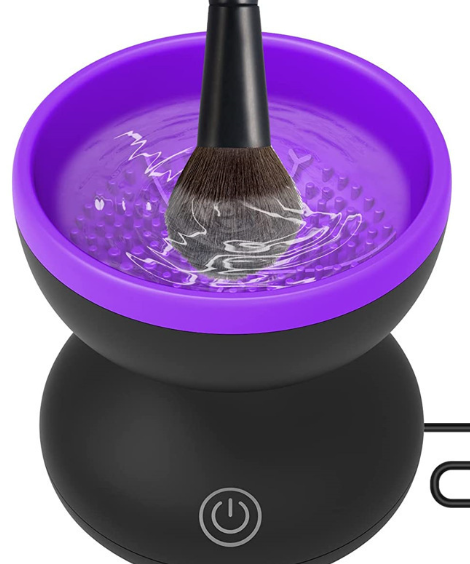 Beauty Tools Powder Puff Deep Electrical Cleaner Black + Purple