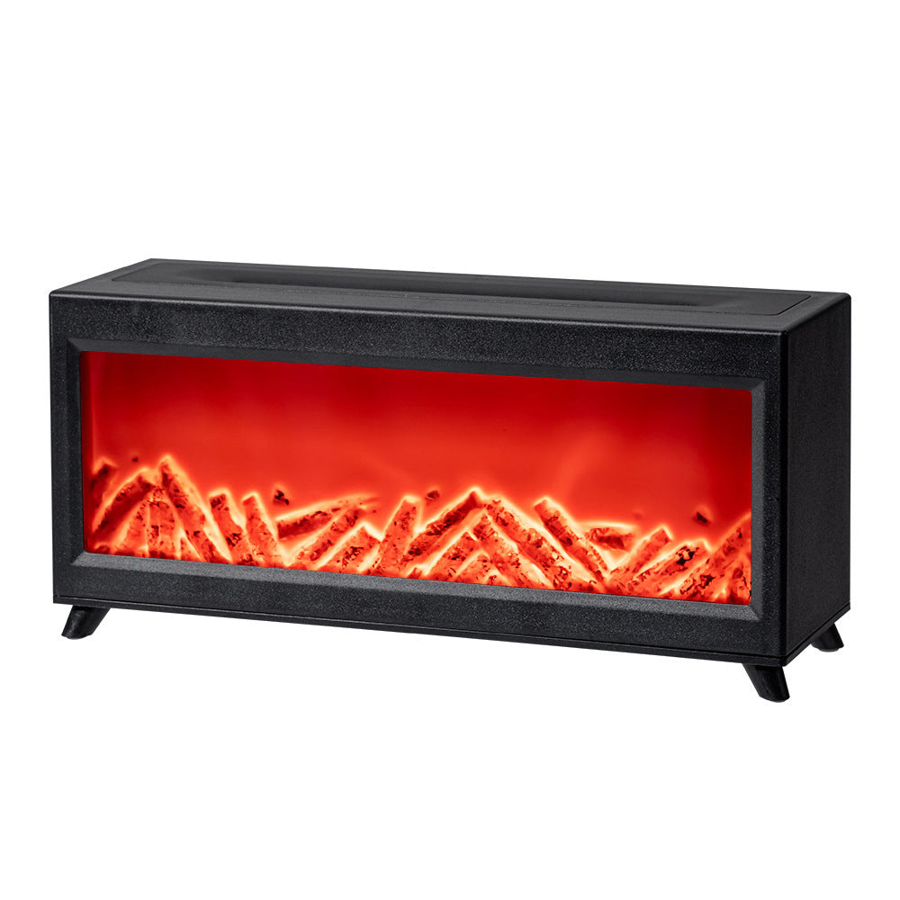Aromatherapy Humidifier: Winter Fireplace Flame Humidifier, 7 Color Flame, Oil Essential, Aroma Diffuser