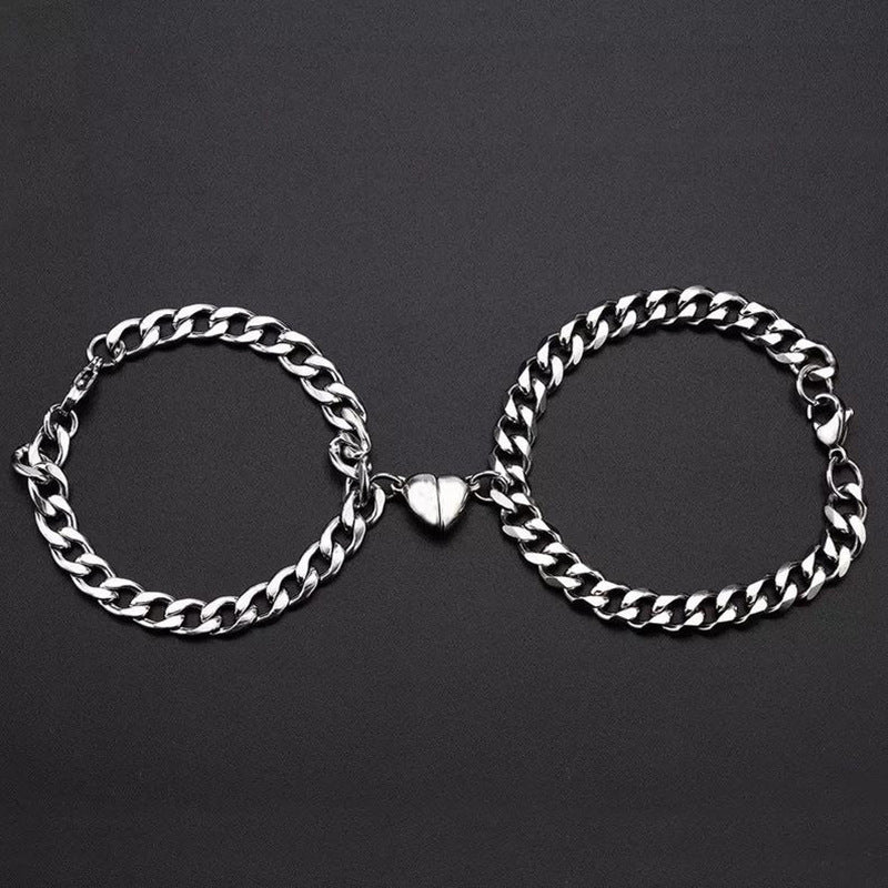 Couple Heart Magnetic Bracelet