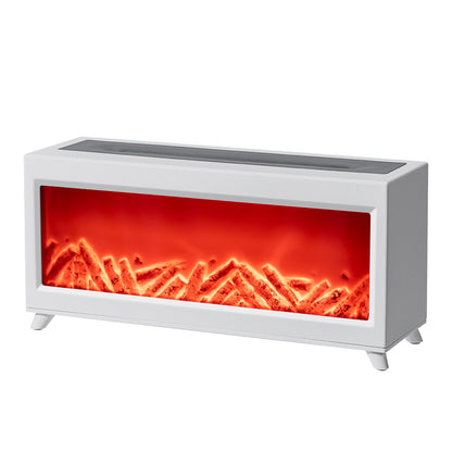 Aromatherapy Humidifier: Winter Fireplace Flame Humidifier, 7 Color Flame, Oil Essential, Aroma Diffuser