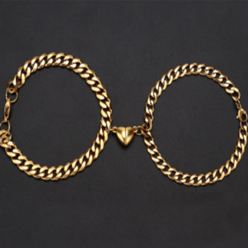 Couple Heart Magnetic Bracelet