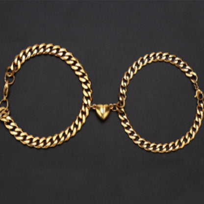 Couple Heart Magnetic Bracelet