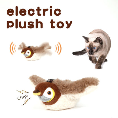 Plush Bird Cat Toy