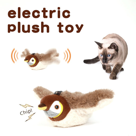 Plush Bird Cat Toy