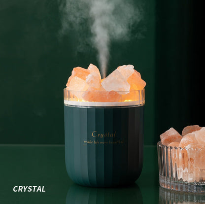 Aromatherapy Humidifier: Crystal Salt Stone USB Aroma Diffuser/ Humidifier