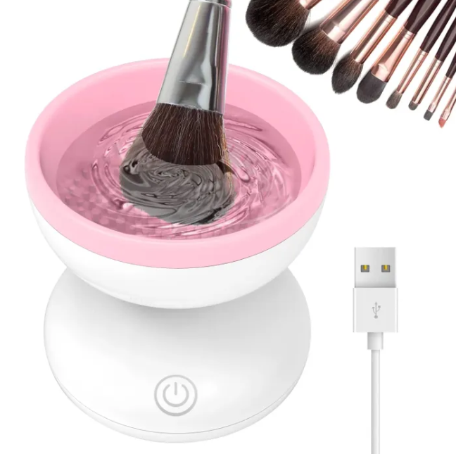 Beauty Tools Powder Puff Deep Electrical Cleaner White + Pink