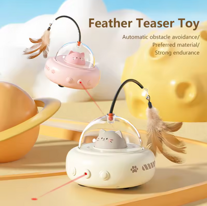 Cat Laser with Feather Toy